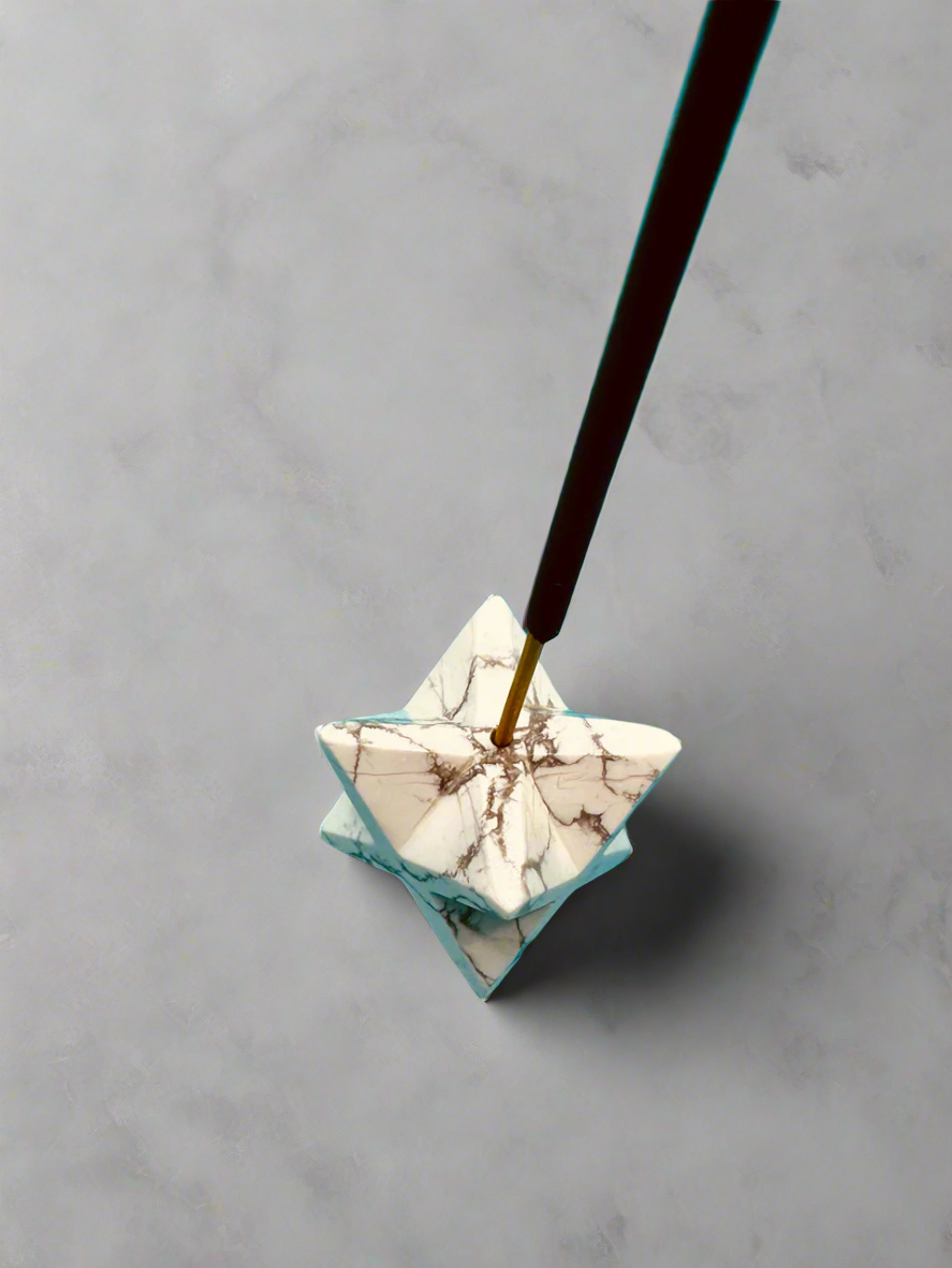 Merkaba Howlite Incense Holder