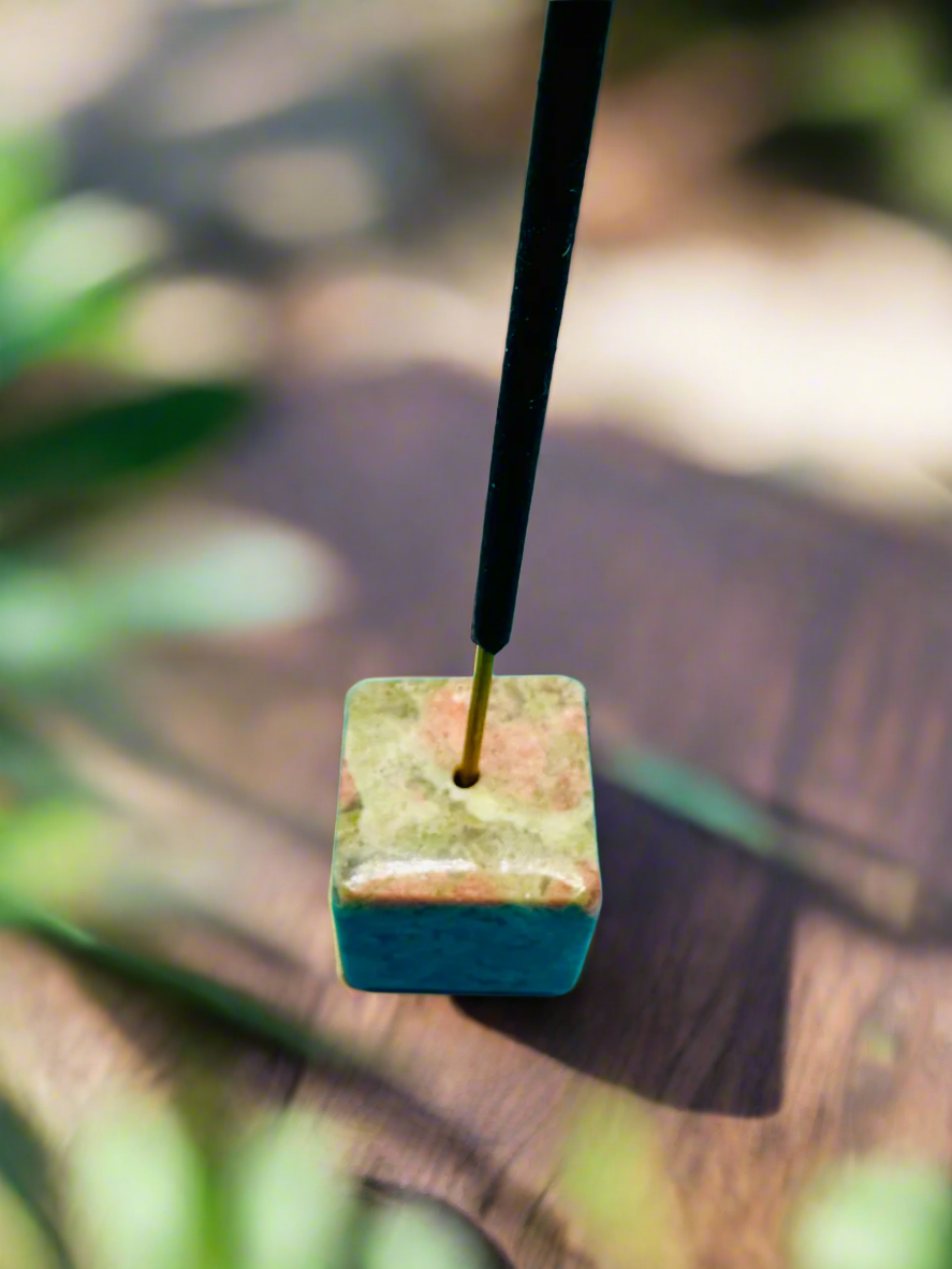 Tumbler Square Unakite Incense holder