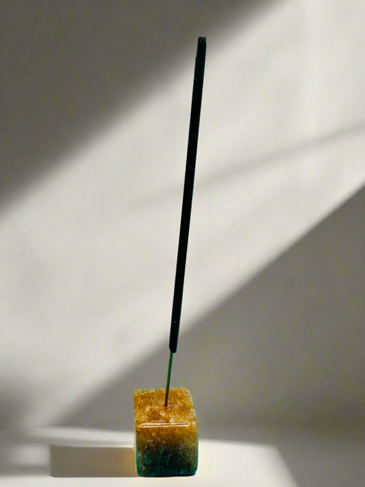 Tumbler Square Citrine quartz Incense holder
