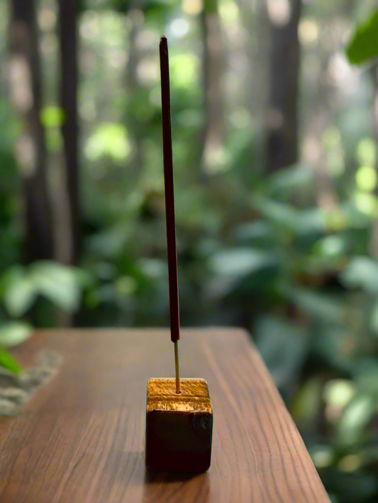 Tumbler Square Tiger stone Incense holder