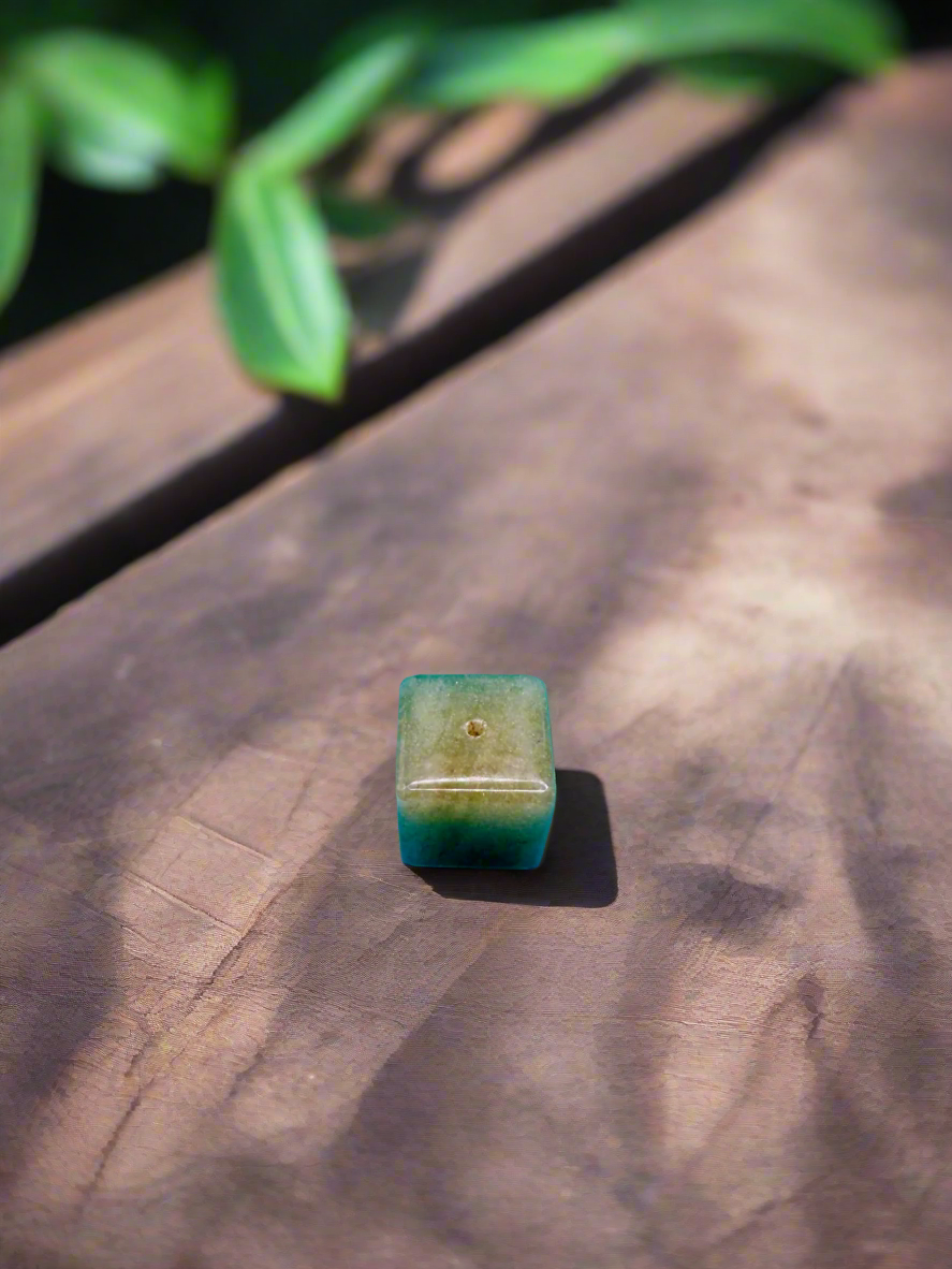 Tumbler Square green aventurine Incense holder