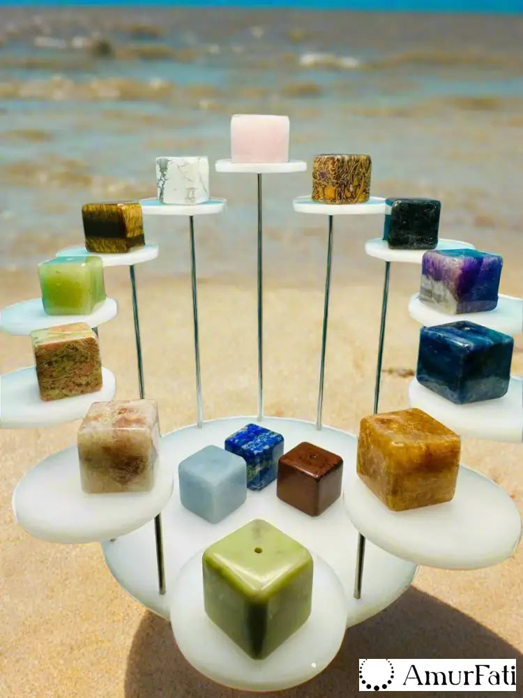 Tumbler Square Howlite Incense holder